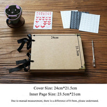 将图片加载到图库查看器，DIY Photo Albums Wedding Photo  Scrapbook 20Pages Cover Self Adhesive Scrapbook Album Case Binding Hardcover Craft Blank Black Page Wedding and Anniversary Family Photo Album
