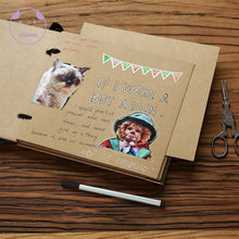 将图片加载到图库查看器，DIY Photo Albums Wedding Photo  Scrapbook 20Pages Cover Self Adhesive Scrapbook Album Case Binding Hardcover Craft Blank Black Page Wedding and Anniversary Family Photo Album

