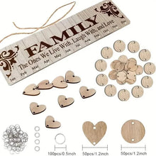 Load image into Gallery viewer, DIY Wooden Family Birthday Board Hanging Sign Pendant
