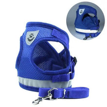 Load image into Gallery viewer, Dog Harness and Leash Set For  Small Medium Dogs Nylon Mesh Puppy Cat Harnesses Vest Reflective Walking Lead Leash Puppy Harness and Leash No Pull Adjustable Reflective Harness with Soft Mesh for Puppies and Small Dogs
