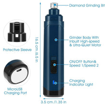 将图片加载到图库查看器，Dog Nail Grinder 2 Speeds Quiet USB Rechargeable
