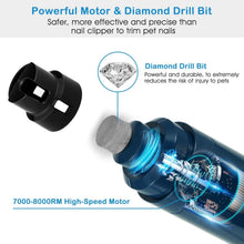 将图片加载到图库查看器，Dog Nail Grinder 2 Speeds Quiet USB Rechargeable
