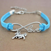 将图片加载到图库查看器，Dog Paws Best Friends Heart Animal Infinity Love Charm Bracelets Women Men Girl Boy Print Bracelet With Love And Infinity Symbol For Women Girls Faux Suede Adjustable Bracelet

