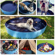 将图片加载到图库查看器，Dog Pool Foldable Dog Swimming Pool Pet Bath Swimming Tub Bathtub Pet Swimming Pool Collapsible Bathing Pool for Dogs Cats Kids Dog Swimming Pool For Large &amp; Small Dogs
