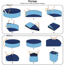 将图片加载到图库查看器，Dog Pool Foldable Dog Swimming Pool Pet Bath Swimming Tub Bathtub Pet Swimming Pool Collapsible Bathing Pool for Dogs Cats Kids Dog Swimming Pool For Large &amp; Small Dogs
