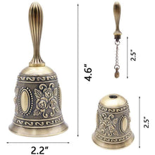 Load image into Gallery viewer, DomeStar Hand Bell Call Bell Brass Wedding Bells
