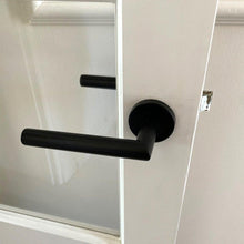 Load image into Gallery viewer, Door Handle  Brushed Stainless Steel Tube Hollow Spray Paint Frosted Black Round Cover Split Right Angle Door Handle Stainless Steel Tube Hollow Spray Paint Frosted Black Round Cover Split Right Angle Door Handle
