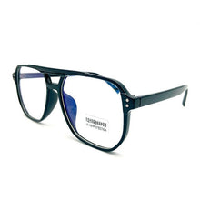 将图片加载到图库查看器，Double Beam Anti Blue Light Glasses Frame Women Men Anti Eyestrain Computer Reading TV Glasses Stylish Frame Anti Glasses Men And Women  Retro Big Frame Myopia Eyeglasses Oversized Mirror Frame
