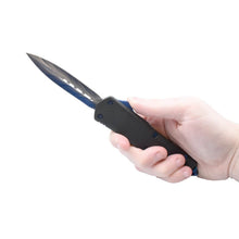 将图片加载到图库查看器，Double Edge Damascus Automatic OTF Knife with Belt Clip
