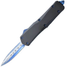 将图片加载到图库查看器，Double Edge Damascus Automatic OTF Knife with Belt Clip
