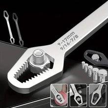 Load image into Gallery viewer, Double End Multifunctional Universal Wrench, 3-17mm Self-Tightening Lazy Wrench Repair Tools

