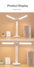 Load image into Gallery viewer, Double Lamp Cap Led Foldable Reading Lamp For Children's Mobile Phone Bracket Desk Study Light Free Shipping Bedroom Table Lamps Decorative Table Lamp Cute Study Lamps for Bedroom Décor
