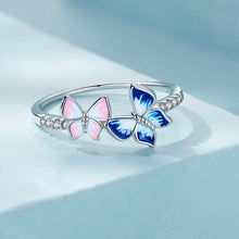 Load image into Gallery viewer, 925 Sterling Silver Enamel Plated Ring Size 6 for Women
