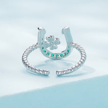 Load image into Gallery viewer, 925 Sterling Silver Plated Platinum CZ Ring for Women
