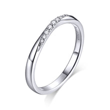将图片加载到图库查看器，925 Sterling Silver Pavé Set CZ Platinum Plated Ring Size 6 for Women
