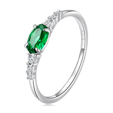Load image into Gallery viewer, 925 Sterling Silver &amp; Platinum Plated 0.1cm CZ Ring for Women - Size 6.0
