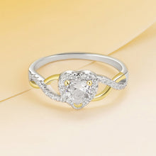 Load image into Gallery viewer, 925 Sterling Silver &amp; Plated White Gold 1.7mm CZ Ring Size 7.0 for Women
