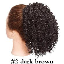 将图片加载到图库查看器，Drawstring Puff Ponytail Afro Kinky Curly Hair Extension Synthetic Clip in Pony Tail African American Hair Extension Short Kinky Curly Pineapple Pony Tail Clip in on Wrap Up-do Hair Extensions for African American Women
