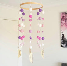 Load image into Gallery viewer, Dream Catcher Decoration Home Wind Chime Bed Bell Children's Girls Room Decor  Newborn Baby Bed Bell Dream Catcher String Pendant Kids Room Decoration Wooden Wind Chime Bed Bell Nursery Crib Bed Bell Baby Bedroom Ceiling Woven Beads Wind Chime
