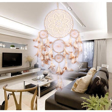 将图片加载到图库查看器，Dream Catcher Five-ring Wind Chime Ornaments Creative Indian Dream Catcher Bedroom Living Room Decoration Wall Hanging Home Ornaments Decoration  Craft Gift
