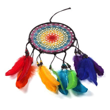 Load image into Gallery viewer, Dream Catcher Handmade Ornaments Wall Decor Handmade Jewelry Wind Chimes Rainbow Feather Dream Catchers For Gifts Wedding Home Decorations Photography As Prop
