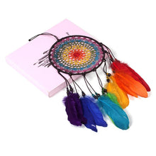 Load image into Gallery viewer, Dream Catcher Handmade Ornaments Wall Decor Handmade Jewelry Wind Chimes Rainbow Feather Dream Catchers For Gifts Wedding Home Decorations Photography As Prop
