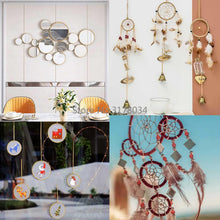 将图片加载到图库查看器，Dream Catcher Ring Round Bamboo Circle Embroidery Hoop Set Bamboo Circle Cross Stitch Hoop Ring Wind Chime DIY Hanging Accessories Wedding Wreath Decor Wall Crafts For Embroidery &amp; Cross Stitch
