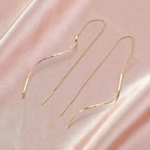 将图片加载到图库查看器，Drop Earrings Golden S Design
