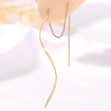 将图片加载到图库查看器，Drop Earrings Golden S Design
