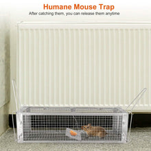 将图片加载到图库查看器，Dual Door Rat Trap Cage Humane with 2 Detachable U Shape Rod
