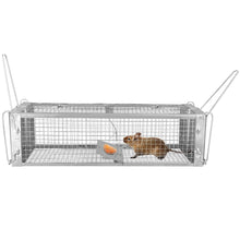将图片加载到图库查看器，Dual Door Rat Trap Cage Humane with 2 Detachable U Shape Rod
