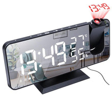 Load image into Gallery viewer, Dual Loud Smart Alarm Clock Projection for Bedroom Radio Digital Alarm Clock Projection Digital Alarm Clock for Bedrooms Radio Alarm Clock with Projection on Ceiling Dual Alarms with USB Charger Large Mirror LED Display
