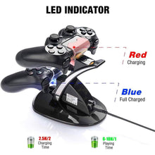 Load image into Gallery viewer, Dual USB Fast Charging Station and LED Indicator for Sony PS4 Controller
