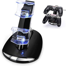 Load image into Gallery viewer, Dual USB Fast Charging Station and LED Indicator for Sony PS4 Controller
