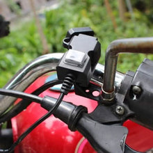 Load image into Gallery viewer, Dual USB Port 9-24V Waterproof Motorbike Motorcycle Handlebar Charger Adapter
