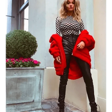 将图片加载到图库查看器，Durable Autumn Winter Faux Fur Coat For Women Casual Warm Soft Zipper Fur Jacket Plush Overcoat Pocket Plus Size Teddy Coat For Female
