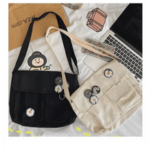 Load image into Gallery viewer, Durable Canvas Diagonal Cross Bag Youth Fashion And Casual Version Ladies Large Capacity Shoulder Bag For Women And Girls
