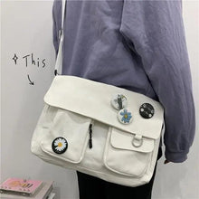 Load image into Gallery viewer, Durable Canvas Diagonal Cross Bag Youth Fashion And Casual Version Ladies Large Capacity Shoulder Bag For Women And Girls
