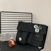 Load image into Gallery viewer, Durable Canvas Diagonal Cross Bag Youth Fashion And Casual Version Ladies Large Capacity Shoulder Bag For Women And Girls
