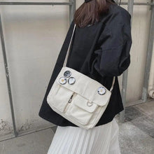 Load image into Gallery viewer, Durable Canvas Diagonal Cross Bag Youth Fashion And Casual Version Ladies Large Capacity Shoulder Bag For Women And Girls
