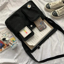 Load image into Gallery viewer, Durable Canvas Diagonal Cross Bag Youth Fashion And Casual Version Ladies Large Capacity Shoulder Bag For Women And Girls
