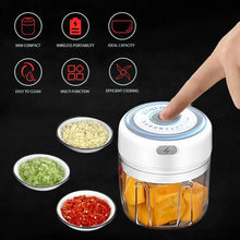 Load image into Gallery viewer, Durable Electric Food Crusher Mini Garlic Press Garlic Crusher Vegetable Chopper For Kitchen Crushed Garlic Crushed Ginger Crushed Chili
