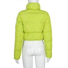 Load image into Gallery viewer, Durable Faux PU Leather Bubble Puffer Winter Warm Jacket Women Coats Long Sleeve Outerwear Zipper Casual Slim jacket
