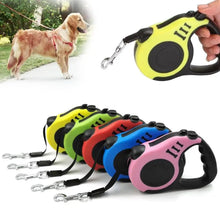 Load image into Gallery viewer, Durable Leash Automatic Retractable Nylon Dog Cat Lead Extension Puppy Automatic Telescopic Pet Leash Pet Tractor Small And Medium Dog Cat Traction Rope 360° Tangle Free Easy One Button Brake And Lock Running Lead For Dogs

