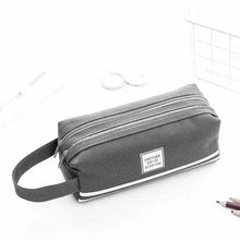 Load image into Gallery viewer, Durable Simple Large Capacity School Stationery Double Layer Case  Students Unique Design High Quality Office Handbag Pencil Case

