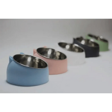 Load image into Gallery viewer, Durable Stainless Steel Cat Small Pet Bowl Easy Clean Cute Cat Feeding Bowls Drinking Water Feeder Tilt Dish For Pets

