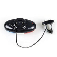 将图片加载到图库查看器，Durable Waterproof Multifunction Cycle Lamp 4 Loud Siren Sound Trumpet Police 6 LED Light Electronic Siren Bike Bell Battery Bike Bicycle Police Strobe Blue Red Bicycle Safety Light Loud Siren Sound Cycling Horn Bells
