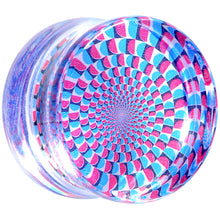 Load image into Gallery viewer, Clear Acrylic Optical Illusion Saddle Plug 14mm to 25mm
