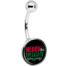 将图片加载到图库查看器，Christmas Merry Bright Belly Ring
