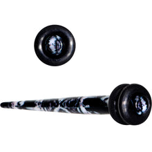 Load image into Gallery viewer, Black Acrylic Southwest Weave Straight Taper Set 3mm to 16mm
